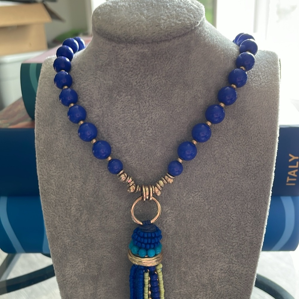 Chico’s Beaded Tassel Necklace - Picture 3 of 5